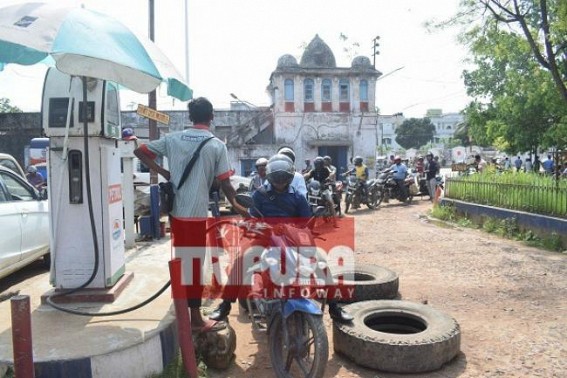Petrol price climbs over Rs 100 in black market in Tripura, Rs 72 official price 